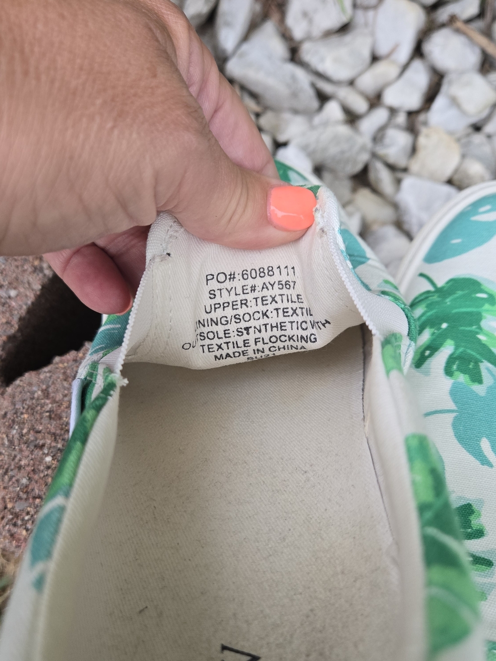 J.Crew Women's Slip-On Canvas Sneakers Tropical Palm Leaf Print Size 8.5 - Picture 3 of 5